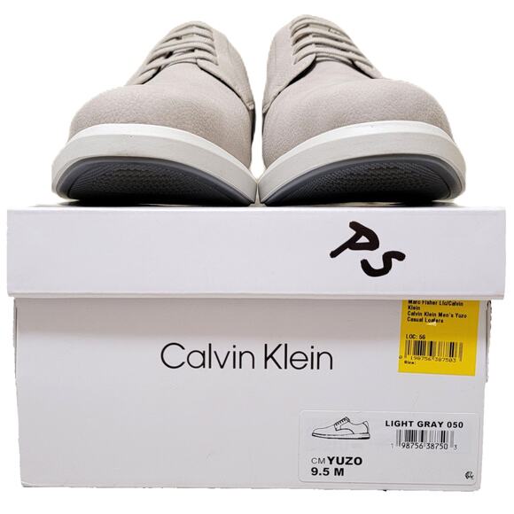 Calvin Klein Men Yuzo Casual Derby Oxfords Size US 9.5M Light Gray Faux Leather main image 4